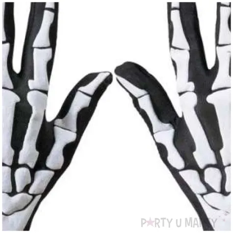 rekawiczki kosciotrup uniwersalne czarne party tino