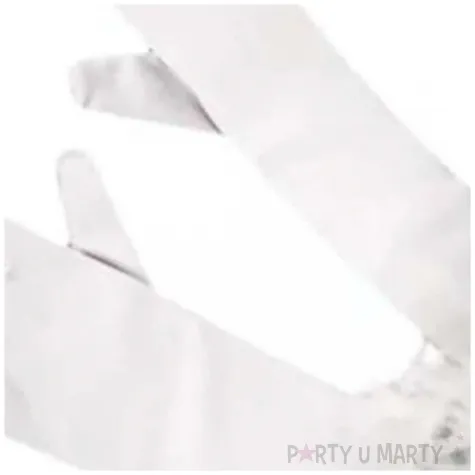 rekawiczki larson z piorami biale carnoval toys 40 cm