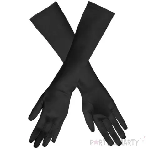 rekawiczki long elegant czarne guirca 45 cm
