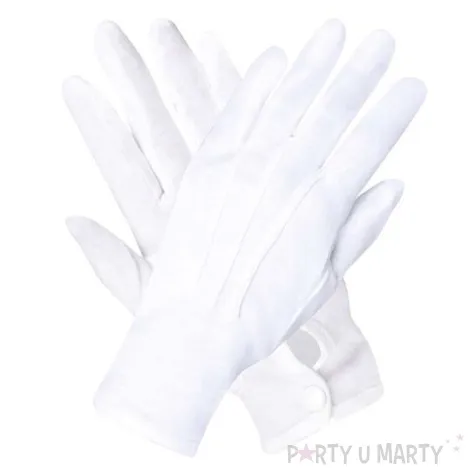 rekawiczki mikolaja z guziczkiem biale boland