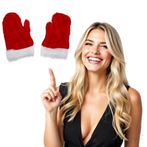 rekawiczki mikolajowe funny fashion