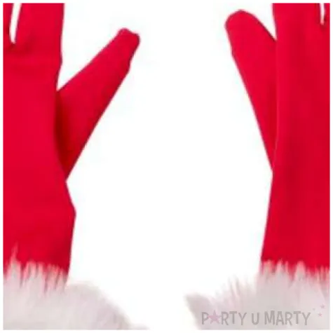 rekawiczki pani mikolajowa czerwone carnival toys