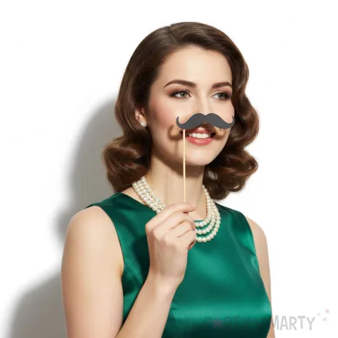 rekwizyty do zdjec na movember fotogadzety na patyczkach wasy czarne meksykanskie 6 szt
