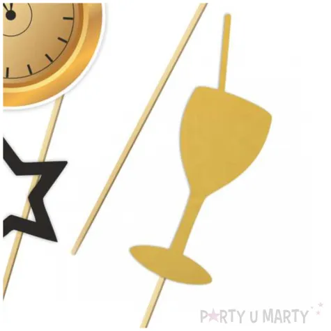 rekwizyty do zdjec na sylwestra fotogadzety szampanski nowy rok 2026 6 szt