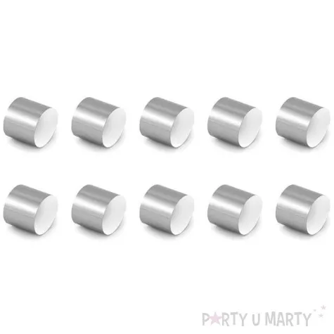 ringi papierowe do serwetek classic srebrne 10 szt