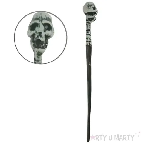 rozdzka party czaszka czarny tropic 45 cm
