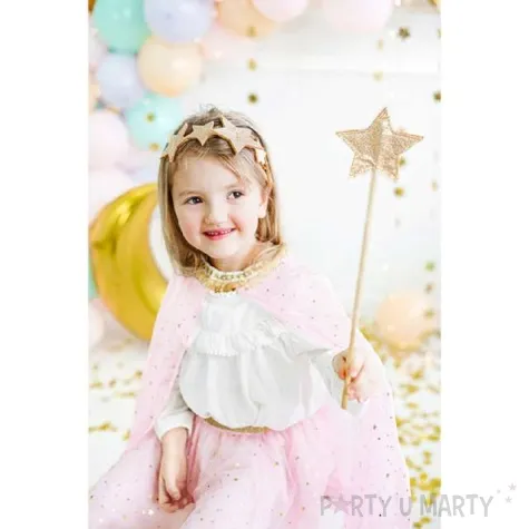 rozdzka party gwiazdka brokatowa zlota partydeco 36 cm