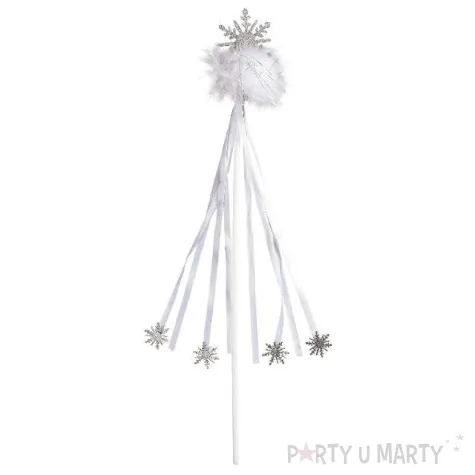 rozdzka party krolowa sniegu biala kraszek 46 cm