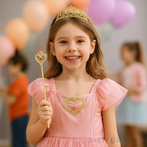 rozdzka party zlota z rubinem godan 37 cm