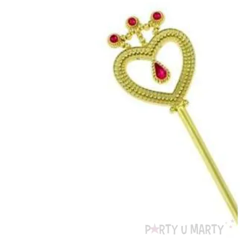 rozdzka party zlota z rubinem godan 37 cm