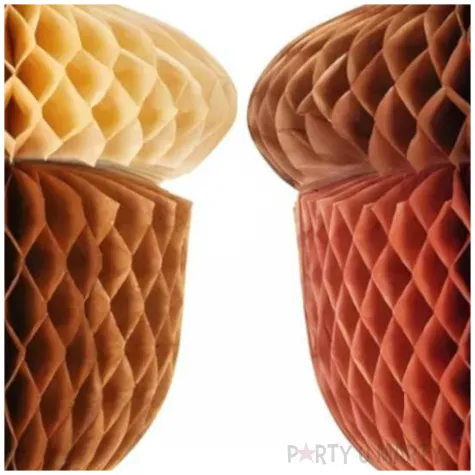 rozeta bibulowa honeycomb zoledzie dekoracja wiszaca na jesien 27 cmm 2 szt