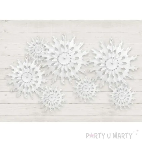 rozeta bibulowa sniezynka biala 25 cm