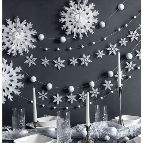 rozeta bibulowa sniezynka biala 37 cm