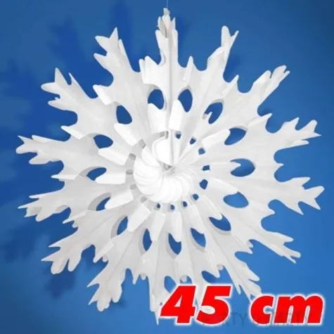 rozeta bibulowa sniezynka biala 45 cm