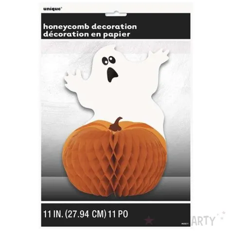 rozeta stojaca dynia z duchem 28 cm