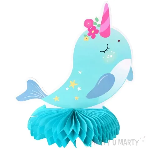 rozeta stojaca wieloryb niebieski godan 20 cm