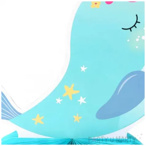 rozeta stojaca wieloryb niebieski godan 20 cm