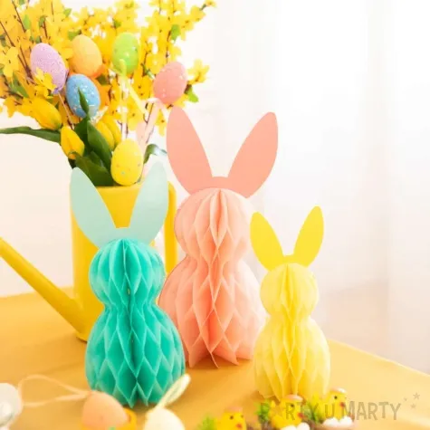 rozeta stojaca zajaczki mix partypal 3 szt