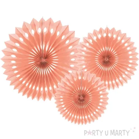 rozeta wisz ca classic brzoskwiniowy jasny partydeco 20 30 cm 3 szt