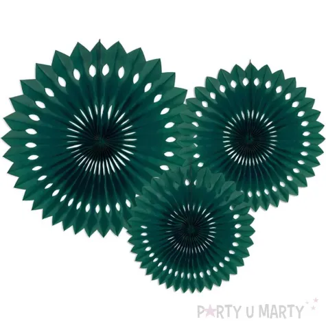 rozeta wisz ca classic zielony ciemny partydeco 20 30 cm 3 szt