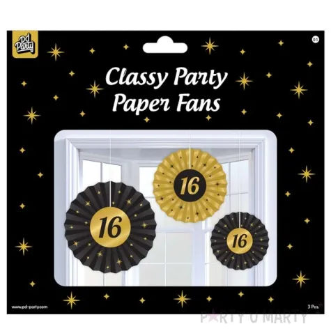 rozeta wiszaca 16 urodziny classy party 3 szt pd party