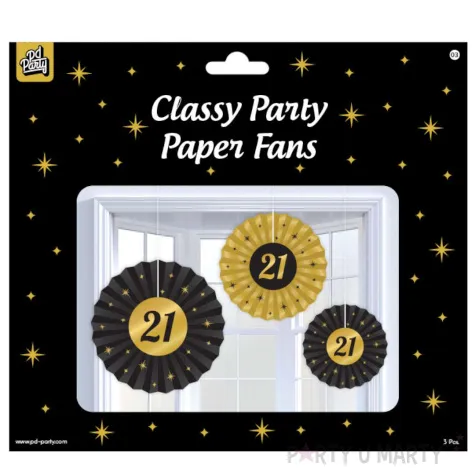 rozeta wiszaca 21 urodziny classy party 3 szt pd party