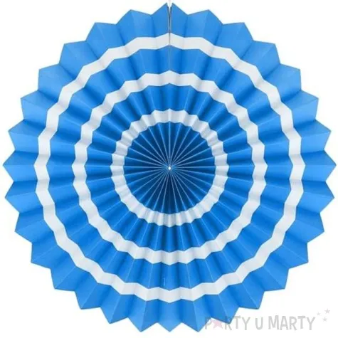 rozeta wiszaca 3 paski blekitna 40 cm