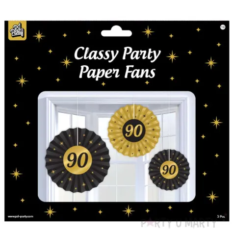 rozeta wiszaca 90 urodziny classy party 3 szt pd party