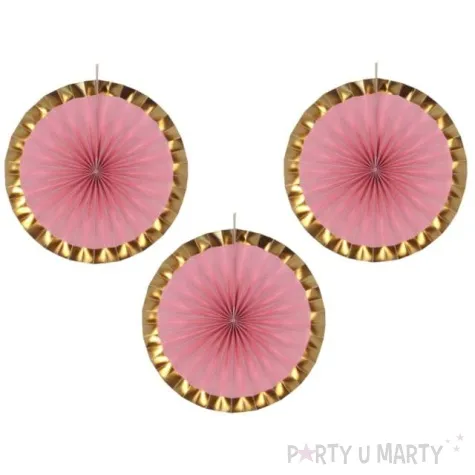 rozeta wiszaca beauty and charm rozowo zlota godan 40 cm 3 szt