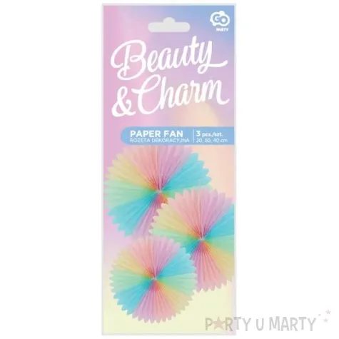 rozeta wiszaca beauty and charm teczowa godan 3 szt