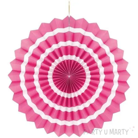 rozeta wiszaca bialy pasek rozowa 40 cm