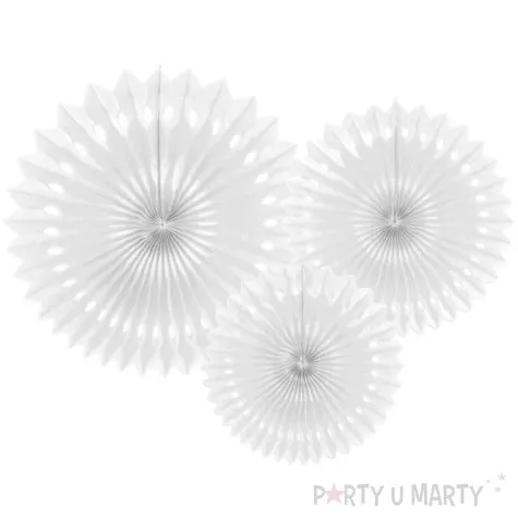 rozeta wiszaca classic bialy partydeco 20 30 cm 3 szt