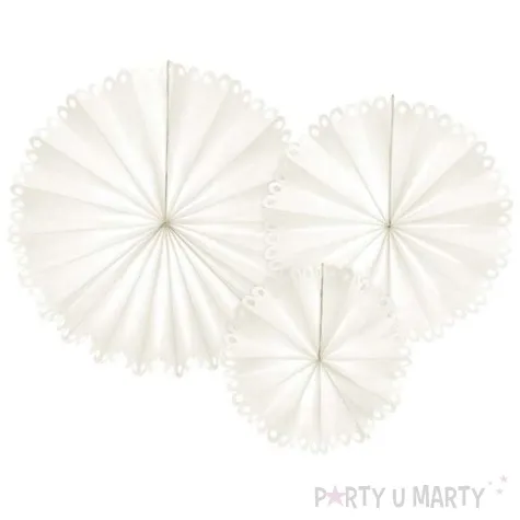 rozeta wiszaca classic bialy partydeco 3 szt