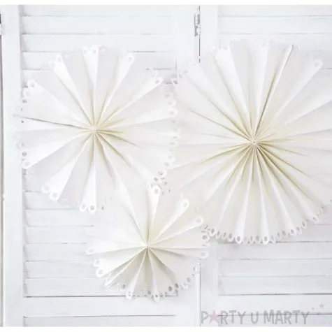 rozeta wiszaca classic bialy partydeco 3 szt