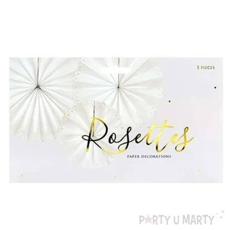 rozeta wiszaca classic bialy partydeco 3 szt