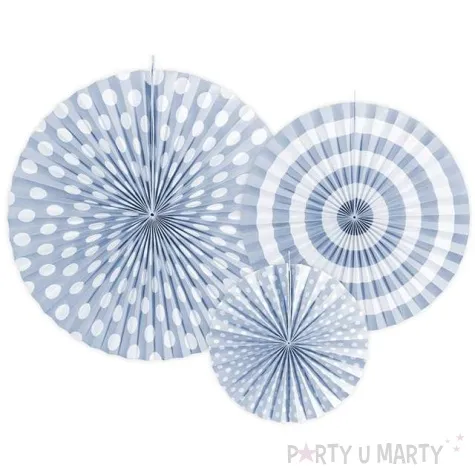 rozeta wiszaca classic blekitne pastelowe 3 szt