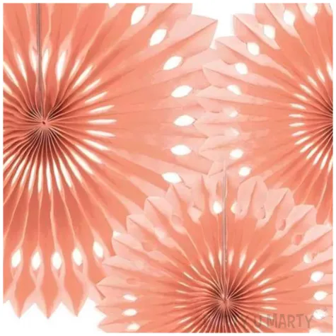 rozeta wiszaca classic brzoskwiniowy jasny partydeco 20 30 cm 3 szt