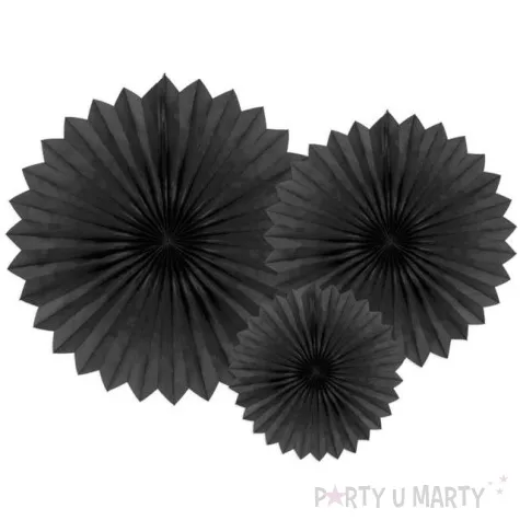 rozeta wiszaca classic czarna partydeco 3 szt