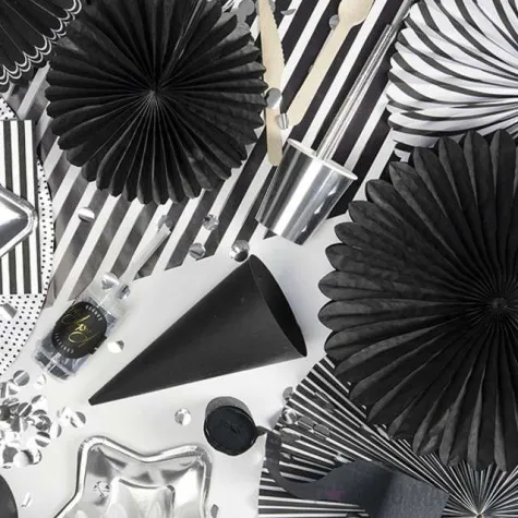 rozeta wiszaca classic czarna partydeco 3 szt