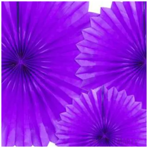 rozeta wiszaca classic fioletowa partydeco 3 szt