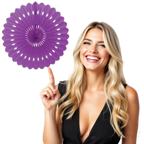 rozeta wiszaca classic fioletowa unique 40 cm