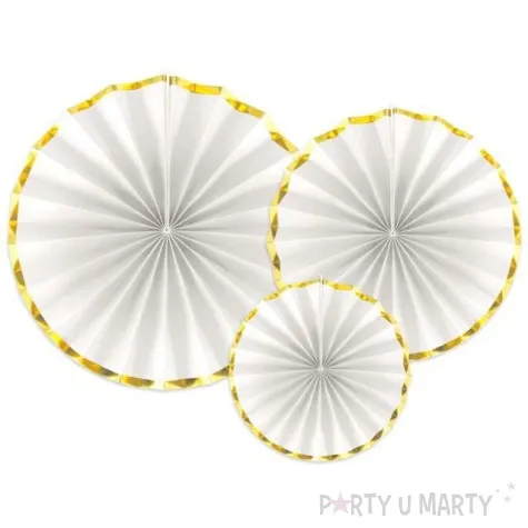 rozeta wiszaca classic gold biale partydeco 3 szt