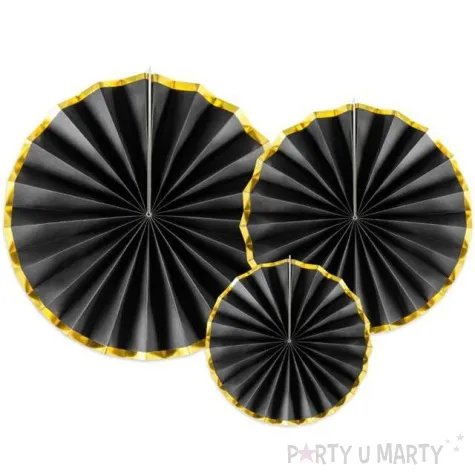 rozeta wiszaca classic gold czarne partydeco 3 szt