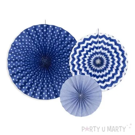 rozeta wiszaca classic granatowa partydeco 3 szt