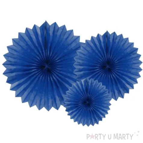 rozeta wiszaca classic granatowa partydeco 3 szt