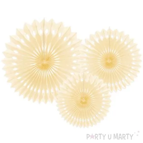 rozeta wiszaca classic kremowy jasny 20 30 cm 3 szt