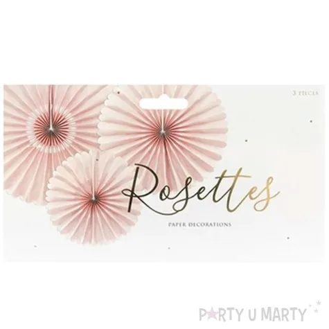 rozeta wiszaca classic pink rozowe partydeco 3 szt