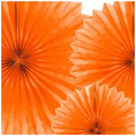 rozeta wiszaca classic pomaranczowa partydeco 3 szt