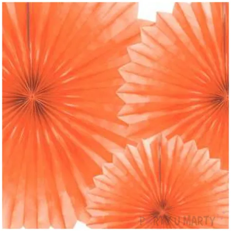 rozeta wiszaca classic pomaranczowa partydeco 3 szt