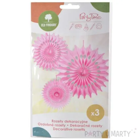 rozeta wiszaca classic rozowa arpex 40 cm 3 szt